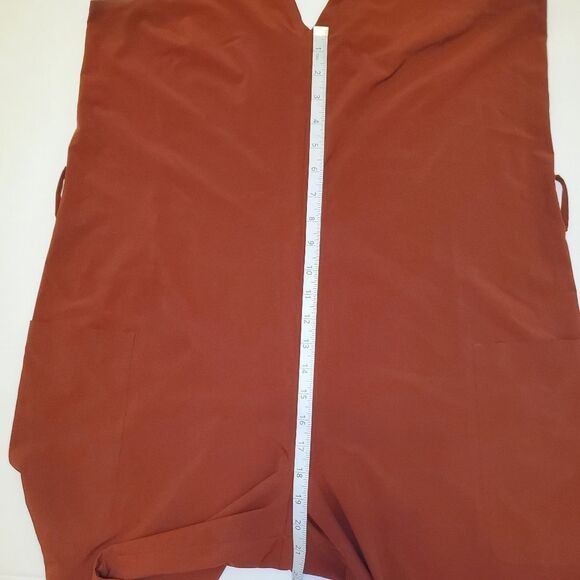 Athleta Women's Jumpsuit Medium Petite Burgundy Sarasota Wide Leg Sleeveless - Picture 13 of 15